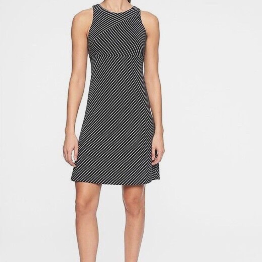 Athleta Black and White Santorini High Neck Dress MEDIUM - Picture 2 of 10